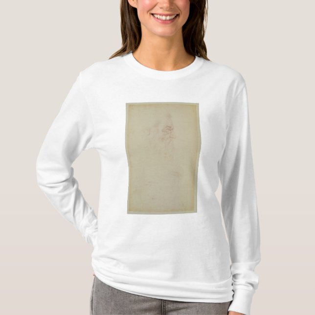 Camiseta Bosquejo de un principal masculino y de dos (Anverso)
