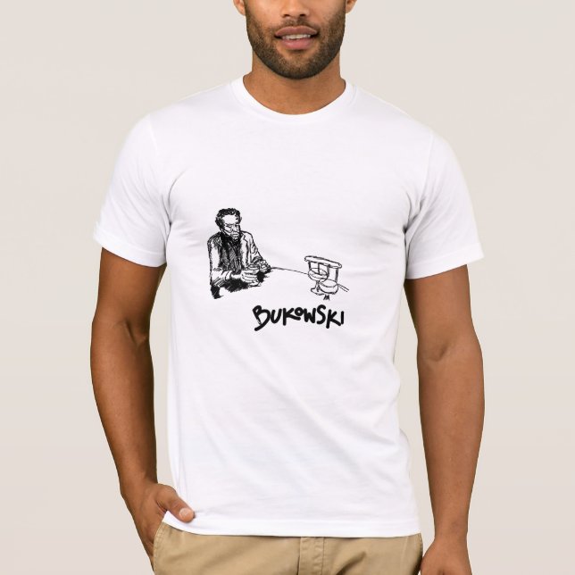 Camiseta bosquejo del bukowski (Anverso)