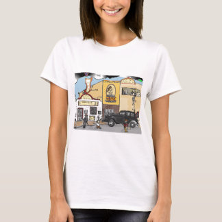 Camiseta Bosquejo del dibujo animado de la taberna de Tejas
