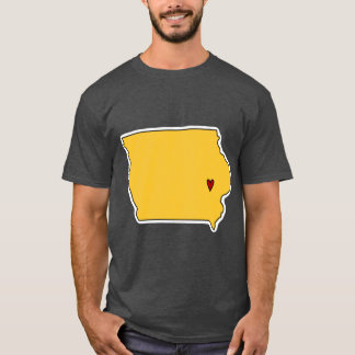 Camiseta Bosquejo del estado de Iowa City