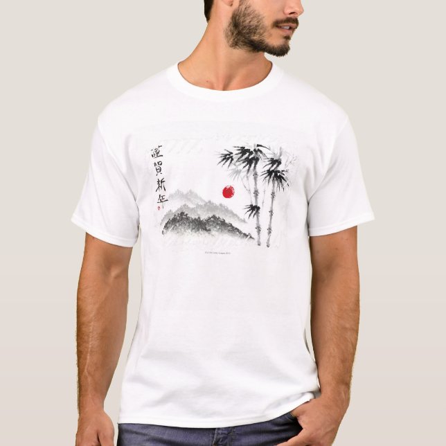 Camiseta Bosquejo del paisaje (Anverso)