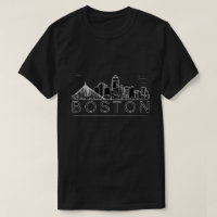 Bosquejo del paisaje urbano de la ciudad de Boston