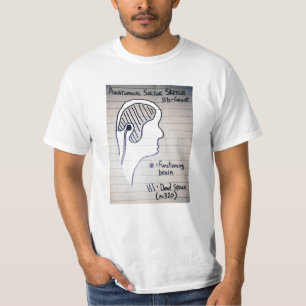 Camiseta Bosquejo del sector del cerebro del ronco