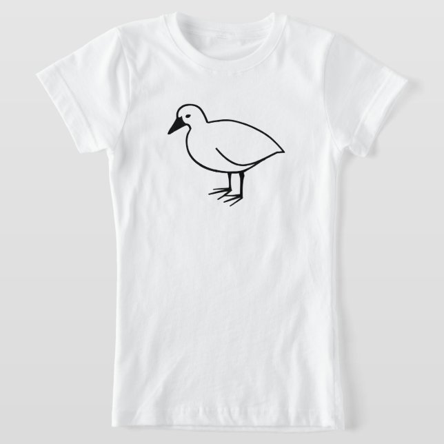 Camiseta Bosquejo Divertido de un Pájaro (Distribución)