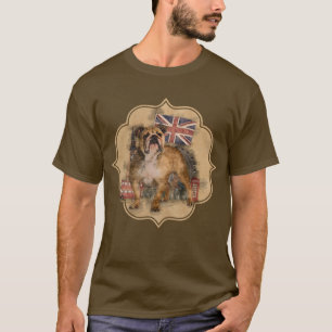 Camiseta Bosquejo inglés del bulldog y de Inglaterra