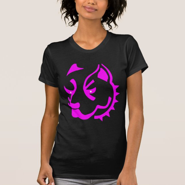 Camiseta Bosquejo rosado de Pitbull (Anverso)