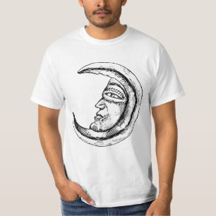 Camiseta Bosquejo Vintage Luna Mística