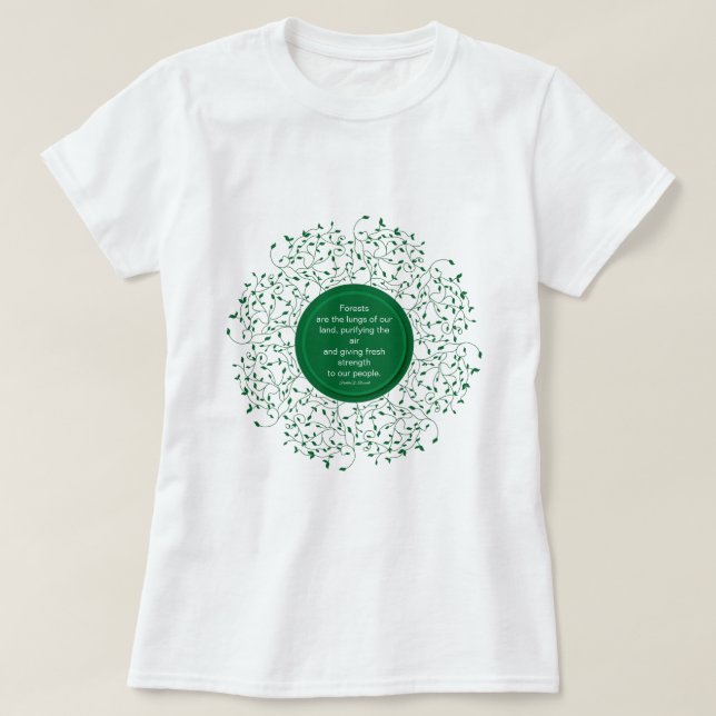 Camiseta Bosques, los pulmones de nuestra tierra amigable (Diseño del anverso)