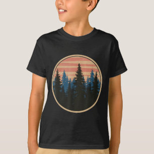 Camiseta Bosques Retro Árboles Vida Silvestre Naturaleza Vi
