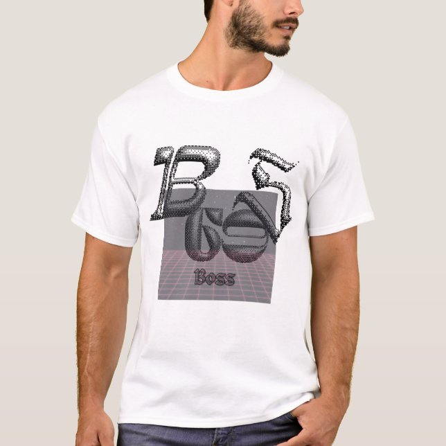 Camiseta 🔥 BOSS 3D Gráfico Bold Streetwear masculino (Anverso)