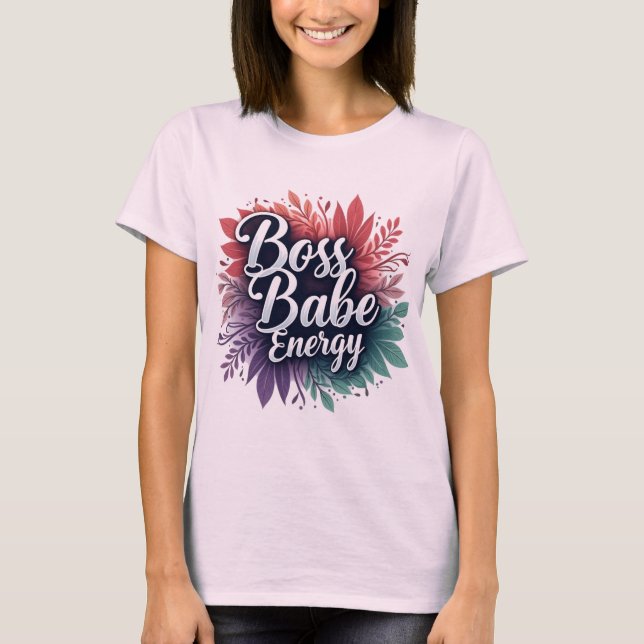 Camiseta Boss Babe Energy: Brilla con tee de energía. (Anverso)
