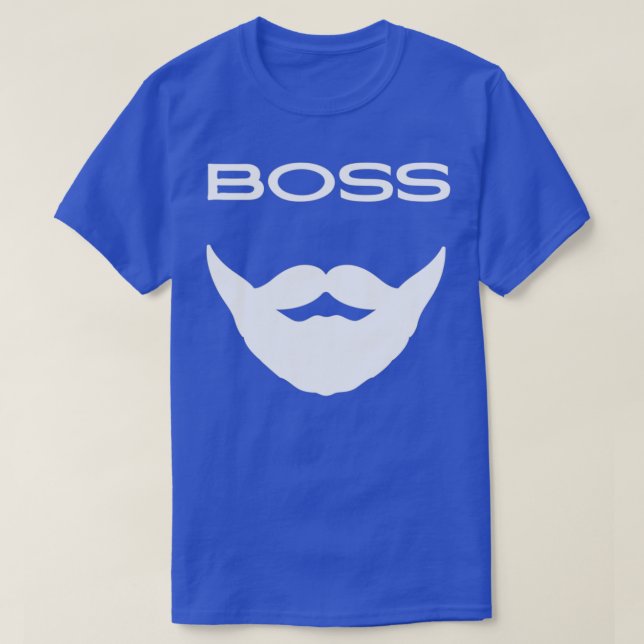 Camiseta Boss Beard Beard Aovers Diseño De Barba Para Oscur (Diseño del anverso)