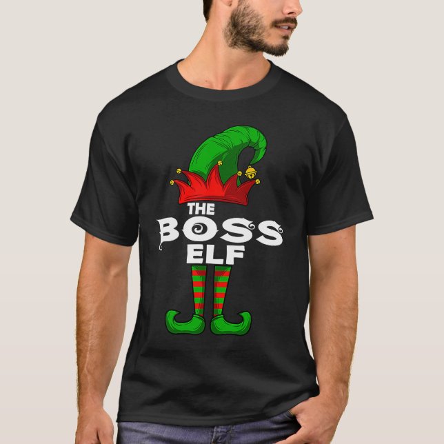Camiseta BOSS Elf Family Christmas Group Matching PJ (Anverso)