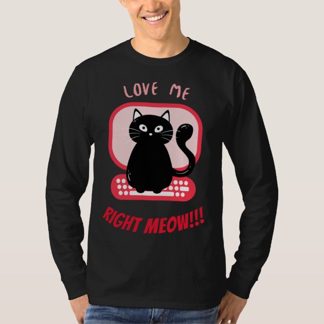 Camiseta Boss Kitty Valentine  u201CLove Me Right MEOW  u20 (Anverso)
