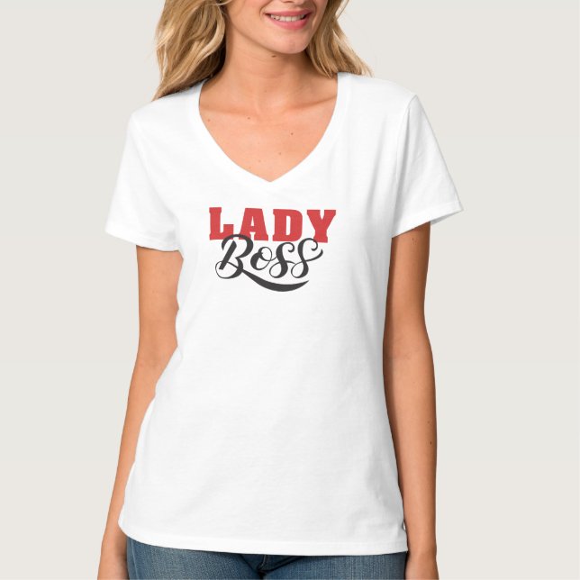 Camiseta Boss Lady Mindset – Powerful Women Quote Design (Anverso)