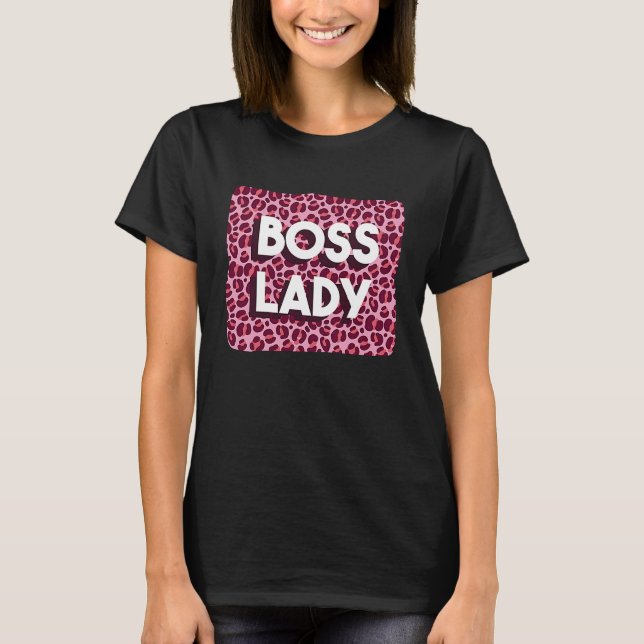 Camiseta Boss Lady Powerful Woman Working From Home Feminis (Anverso)