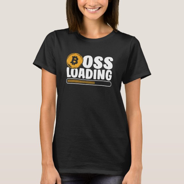 Camiseta Boss Loading Crypto Cryptocurrency Blockchain Bitc (Anverso)