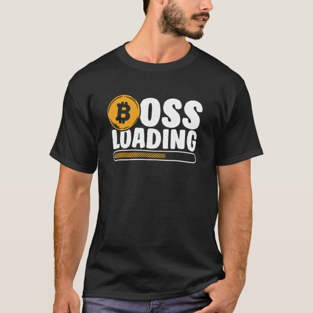 Camiseta Boss Loading Crypto Cryptocurrency Blockchain Bitc (Anverso)