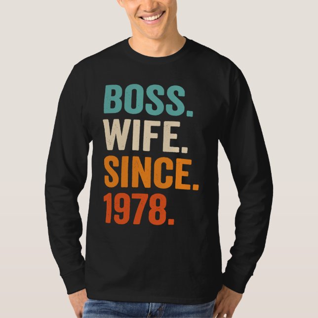 Camiseta Boss Wife Since 1978 45th wedding anniversary (Anverso)