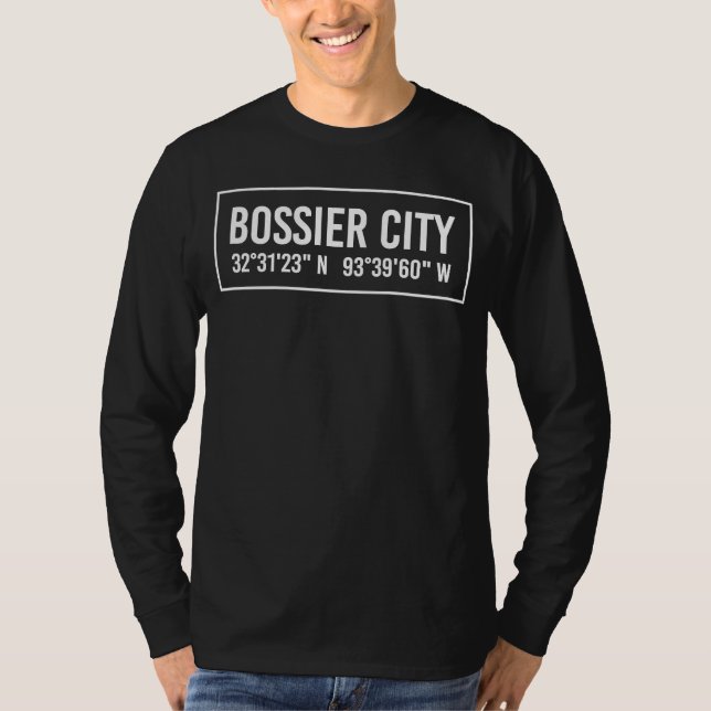 Camiseta BOSSIER CITY LA LOUISIANA  City Coordinates Home (Anverso)