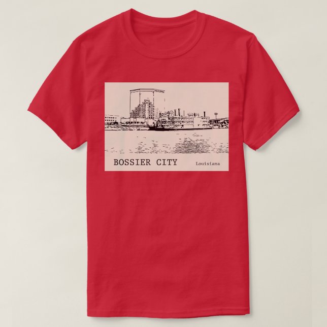 Camiseta Bossier City Louisiana TShirt (Diseño del anverso)