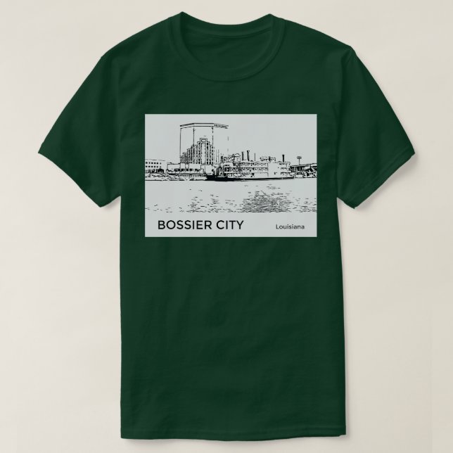 Camiseta Bossier City Louisiana TShirt (Diseño del anverso)