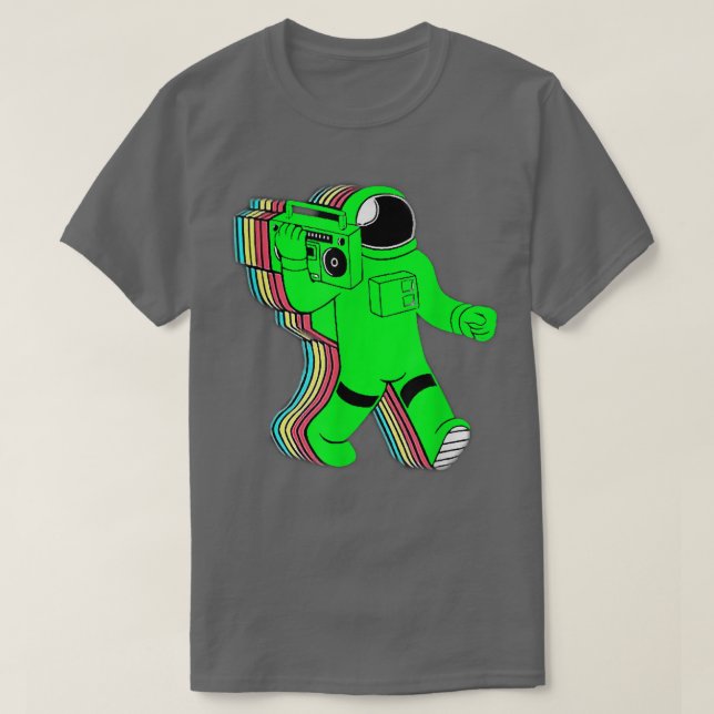 Camiseta Bosstronaut Astronaut Boombox T-Shirt T-Shirt (Diseño del anverso)