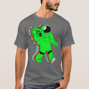 Camiseta Bosstronaut Astronaut Boombox T-Shirt T-Shirt