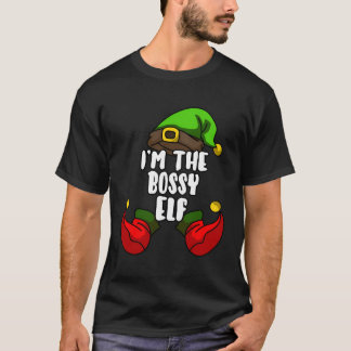 Camiseta Bossy Elf Navidades de grupo familiar coincidente 