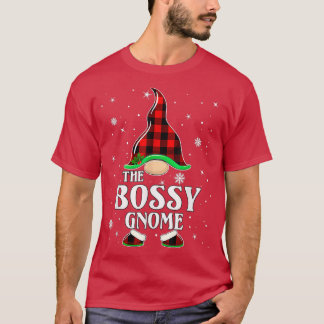 Camiseta Bossy Gnome Búfalo Plaid Familia Matanza Christma