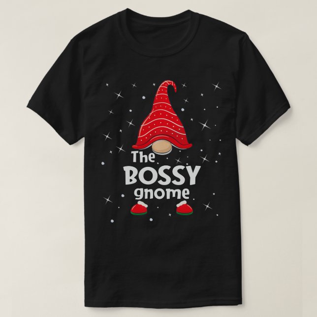 Camiseta Bossy Gnome Family Matching Christmas Funny Gift P (Diseño del anverso)