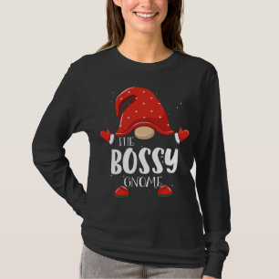 Camiseta Bossy Gnome Navidades familiares coincidentes Paja