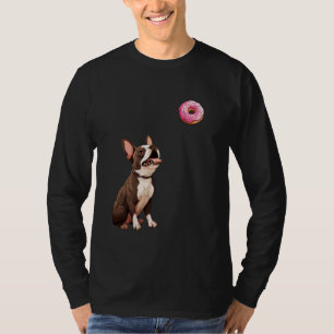 Camiseta Bostie Mirando A Donut, Funny Boston Terrier