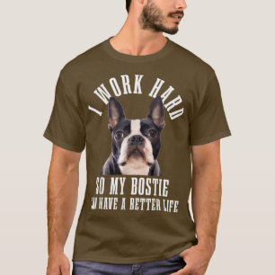 Camiseta Bostie Mom Dog Dad Funny Boston Terrier