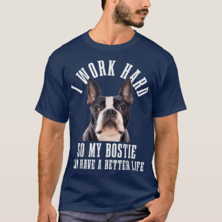 Camiseta Bostie Mom Dog Dad Funny Boston Terrier