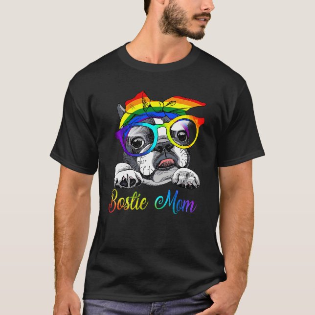Camiseta Bostie Mom For Lgbt Orde Boston Terrier Dogs 2 (Anverso)