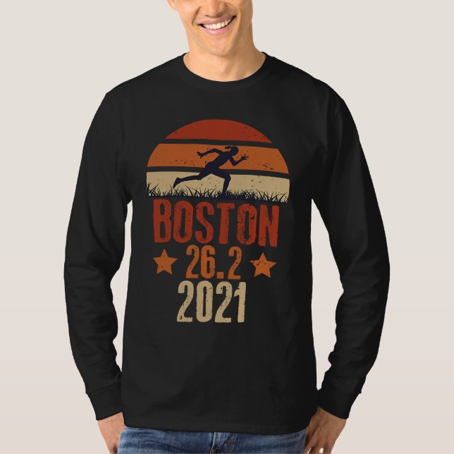 Camiseta Boston 2021 Marathon Runner 26 2 Miles (Anverso)