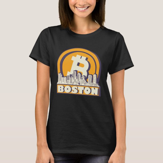 Camiseta Boston Bitcoin Maximalist  Bitcoin Boston Skyline (Anverso)