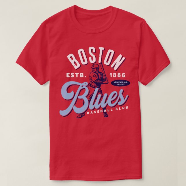 Camiseta Boston Blues Baseball (Diseño del anverso)