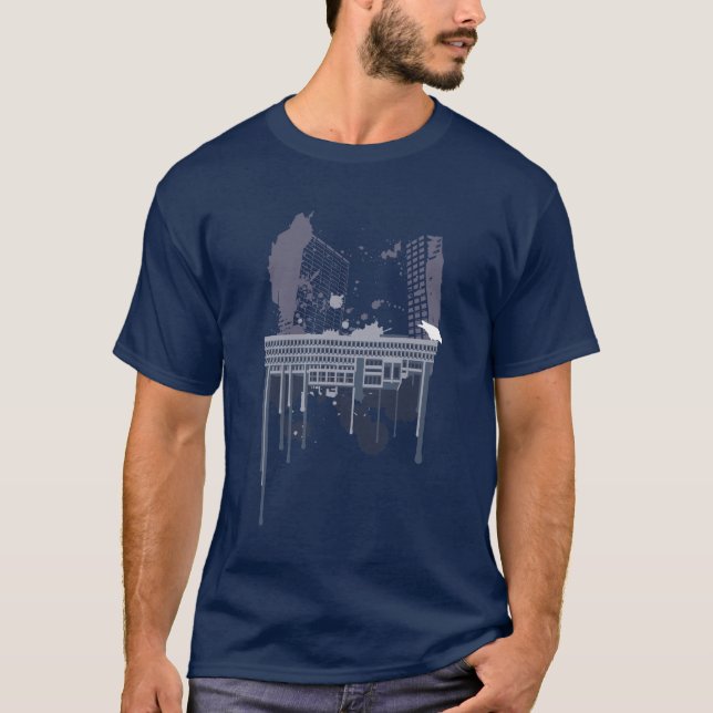 Camiseta Boston brutal (versión azul) (Anverso)