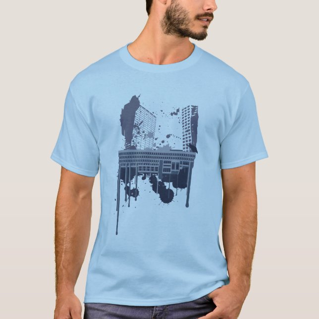 Camiseta Boston brutal (versión azul) (Anverso)