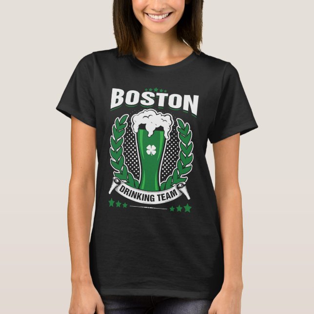 Camiseta Boston Drinking Team St Patrick's Day (Anverso)