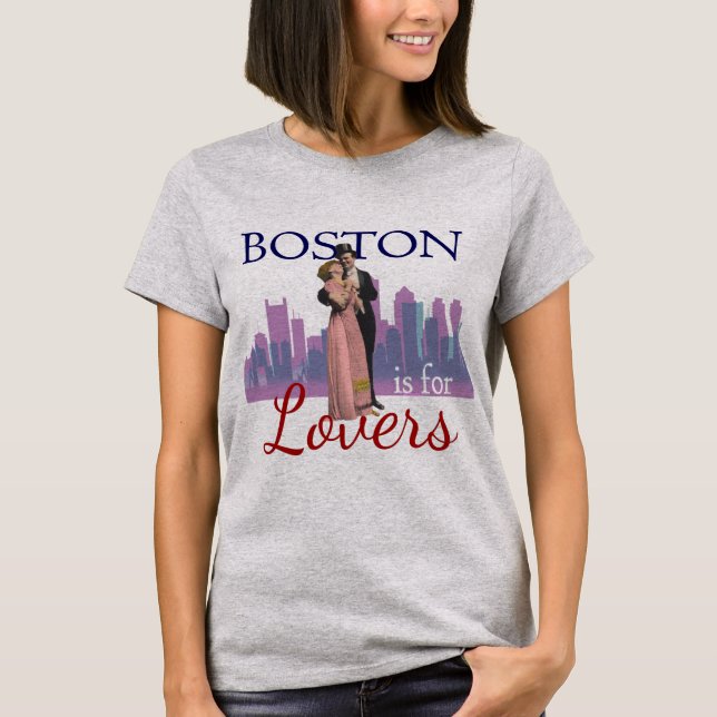 Camiseta Boston es para Amantes Damas Tee (Anverso)