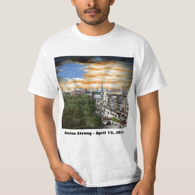 Camiseta Boston fuerte - en memoria del 15 de abril de 2013 (Anverso)