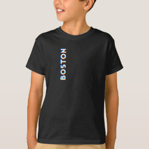 Camiseta Boston Massachusetts CMYK Tipo de Glitch
