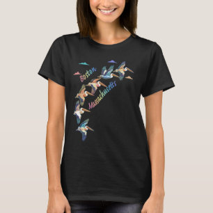 Camiseta Boston Massachusetts Colorful Tie-Dye Pelican Shor