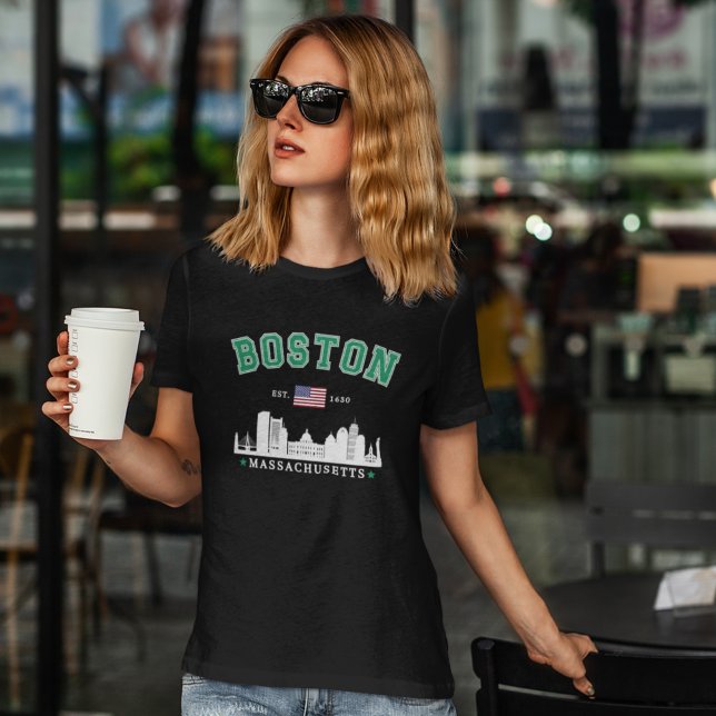 Camiseta Boston Massachusetts Est. 1630 Funny Travel (Subido por el creador)