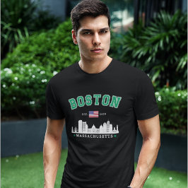 Camiseta Boston Massachusetts Est. 1630 Funny Travel