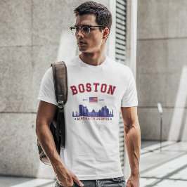 Camiseta Boston Massachusetts Est. 1630 Travel