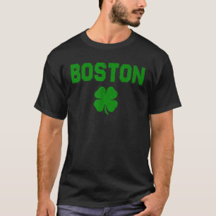 Camiseta Boston Massachusetts Irlandés Shamrock Vintage Tex
